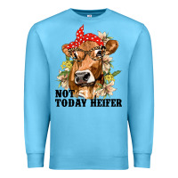 Ocean Blue Cute Heifer Premium Sweatshirt - texasbilliewilder