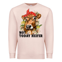 Pale Pink Cute Heifer Premium Sweatshirt - texasbilliewilder