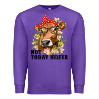 Purple Cute Heifer Premium Sweatshirt - texasbilliewilder