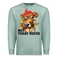 Seafoam Cute Heifer Premium Sweatshirt - texasbilliewilder