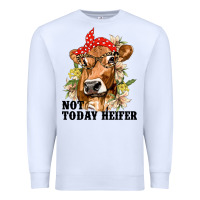 White Cute Heifer Premium Sweatshirt - texasbilliewilder