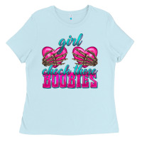Baby Blue Girl Check Those Boobies Ladies Tee - texasbilliewilder