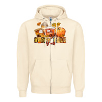 Sandshell happy fall y'all Zipper Hoodie - LillyAllenDesigns