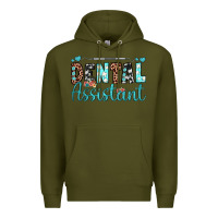 Army Green dental assistant Premium Hoodie - JahusDesignShop