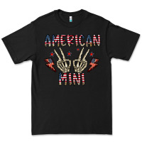 Black american mini Premium Tee - CowhideDigitalArt