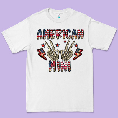 American Mini Premium Tee Designed By Cowhidedigitalart