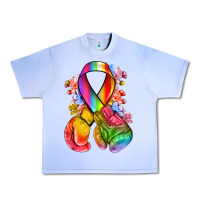 Grape Ice all color ribbon with boxing gloves Urban Heavy Tee - NancyCooperArtShop