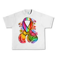 Lunar Rock all color ribbon with boxing gloves Urban Heavy Tee - NancyCooperArtShop