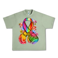 Oil Green all color ribbon with boxing gloves Urban Heavy Tee - NancyCooperArtShop