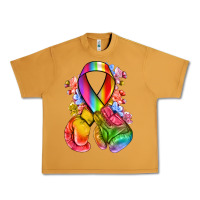 Peanut Butter all color ribbon with boxing gloves Urban Heavy Tee - NancyCooperArtShop