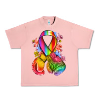 Salmon all color ribbon with boxing gloves Urban Heavy Tee - NancyCooperArtShop