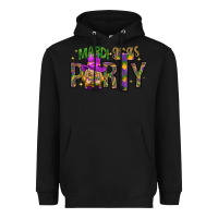 Black Mardi Gras party Heavyweight Hoodie - NancyCooperArtShop