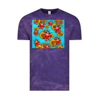 Cloud Purple Western Sunflowers Ladybug Vintage Tee - LillyAllenDesigns