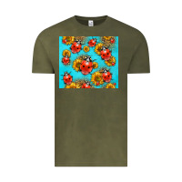 Vintage Olive Western Sunflowers Ladybug Vintage Tee - LillyAllenDesigns