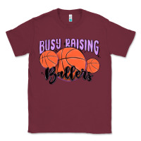Burgundy busy raising ballers Classic Tee - MaliasSmallBusiness