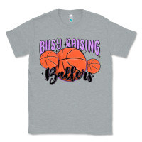 Heather Grey busy raising ballers Classic Tee - MaliasSmallBusiness