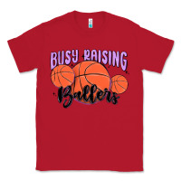 Red busy raising ballers Classic Tee - MaliasSmallBusiness