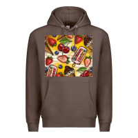 Coffee summer ice cream with fruits Premium Hoodie - TumblerDesignByShophia