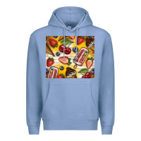 Colony Blue summer ice cream with fruits Premium Hoodie - TumblerDesignByShophia