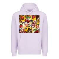 Lilac summer ice cream with fruits Premium Hoodie - TumblerDesignByShophia