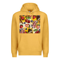 Mustard summer ice cream with fruits Premium Hoodie - TumblerDesignByShophia