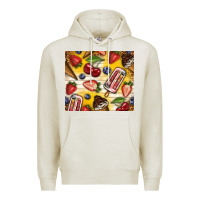 Oatmeal Heather summer ice cream with fruits Premium Hoodie - TumblerDesignByShophia