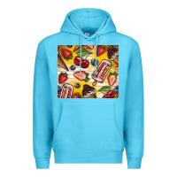 Ocean Blue summer ice cream with fruits Premium Hoodie - TumblerDesignByShophia