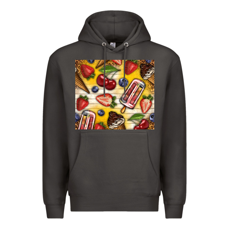 Summer Ice Cream With Fruits Premium Hoodie by TumblerDesignByShophia | Teevron