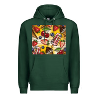 Sports Green summer ice cream with fruits Premium Hoodie - TumblerDesignByShophia