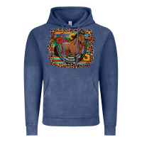 Vintage Denim western horse horseshoe roses sunflowers serape leopard Vintage Hoodie - Artiststas