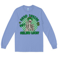 Colony Blue dead inside but feeling lucky Long Sleeve Tee - MaliasSmallBusiness