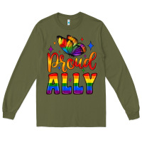 Army Green proud ally Long Sleeve Tee - JahusDesignShop