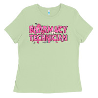 Matcha Breast Cancer Pharmacy Technician Ladies Tee - texasbilliewilder