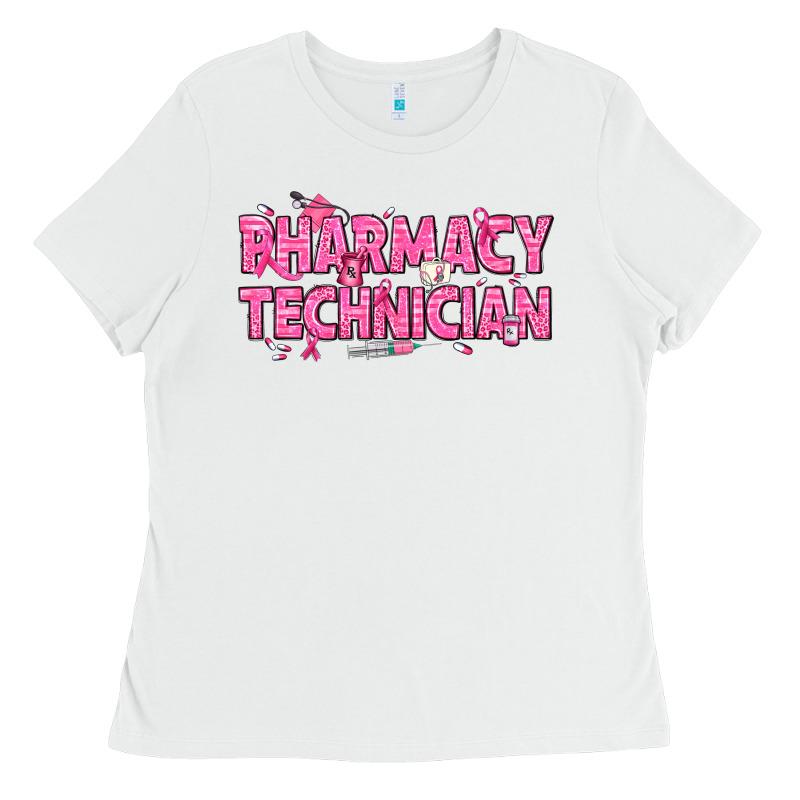 Breast Cancer Pharmacy Technician Ladies Tee by texasbilliewilder | Teevron