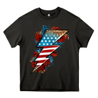 Asphalt American lightning bolt Heavy Core Tee - Neo Western