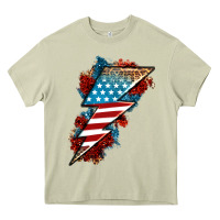 Mossy American lightning bolt Heavy Core Tee - Neo Western