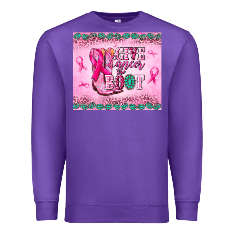 Give Cancer The Boot Premium Sweatshirt by NancyCooperArtShop | Teevron