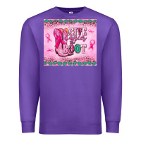 Purple Give Cancer the boot Premium Sweatshirt - NancyCooperArtShop