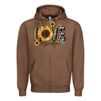 Chestnut for the love of sunshine Zipper Hoodie - LillyAllenDesigns