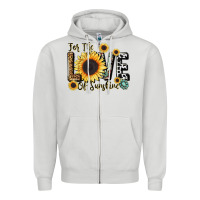 Dove Grey for the love of sunshine Zipper Hoodie - LillyAllenDesigns