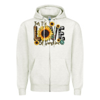 Oatmeal Heather for the love of sunshine Zipper Hoodie - LillyAllenDesigns