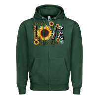 Sports Green for the love of sunshine Zipper Hoodie - LillyAllenDesigns
