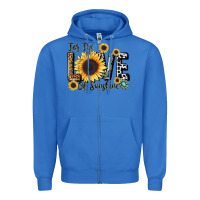 True Royal for the love of sunshine Zipper Hoodie - LillyAllenDesigns