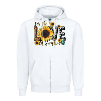 White for the love of sunshine Zipper Hoodie - LillyAllenDesigns