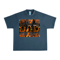 Midnight Navy American Firefighter Dad Urban Heavy Tee - LillyAllenDesigns