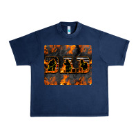 Navy American Firefighter Dad Urban Heavy Tee - LillyAllenDesigns