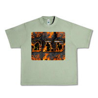 Oil Green American Firefighter Dad Urban Heavy Tee - LillyAllenDesigns