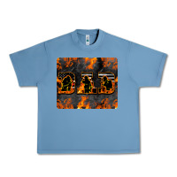 Pebble Blue American Firefighter Dad Urban Heavy Tee - LillyAllenDesigns
