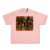 Salmon American Firefighter Dad Urban Heavy Tee - LillyAllenDesigns