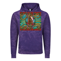 Cloud Purple western horse horseshoe roses gemstones glitter wooden Vintage Hoodie - Artiststas